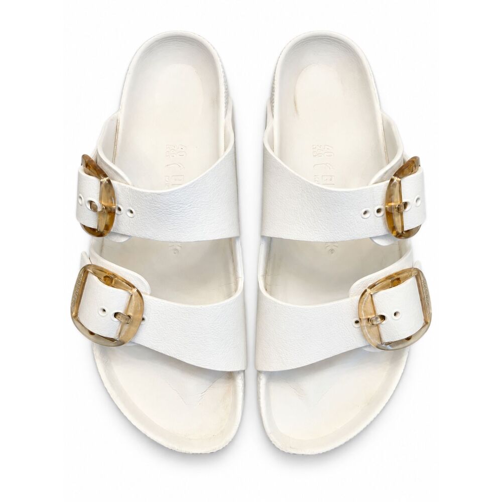 Birkenstock Arizona Big Buckle EVA Sandals White/Eggshell Size 40
